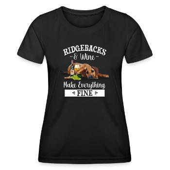 Rhodesian Ridgeback - Women's Functional T-Shirt - black - Front - AI Model Female 172 light (172cm)