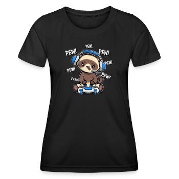 Frettchen - Frauen Funktions-T-Shirt - Schwarz - Vorne - AI Model Female 172 light (172cm)