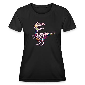 T Rex - T-shirt sport Femme - noir - Devant - AI Model Female 172 light (172cm)