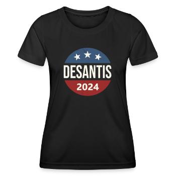 DeSantis 2024 - Frauen Funktions-T-Shirt - Schwarz - Vorne - AI Model Female 172 light (172cm)