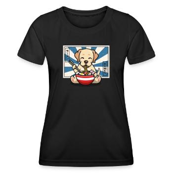 Gelbes Labor - Frauen Funktions-T-Shirt - Schwarz - Vorne - AI Model Female 172 light (172cm)