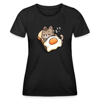 Brown Tabby Cat - Women's Functional T-Shirt - black - Front - AI Model Female 172 light (172cm)