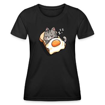 Gray Tabby Cat - Women's Functional T-Shirt - black - Front - AI Model Female 172 light (172cm)