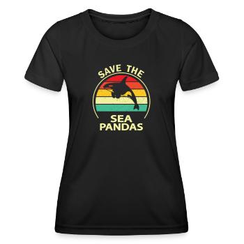 Schwertwal - Frauen Funktions-T-Shirt - Schwarz - Vorne - AI Model Female 172 light (172cm)