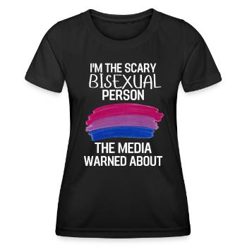 Bi Pride Mois Bi Flag LGBT Cadeau Bisexuel - T-shirt sport Femme - noir - Devant - AI Model Female 172 light (172cm)
