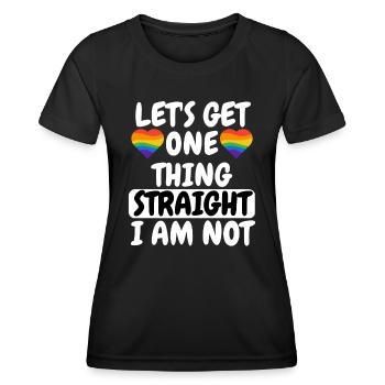 Cadeau Gay Pride hétéro LGBTQ - T-shirt sport Femme - noir - Devant - AI Model Female 172 light (172cm)
