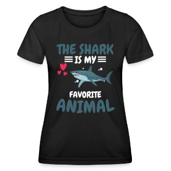 Favorite Animal Predator Ocean Animal Gift Shark - Women's Functional T-Shirt - black - Front - AI Model Female 172 light (172cm)