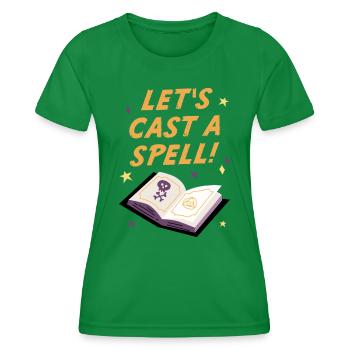 Jetons un sort, Halloween - T-shirt sport Femme - vert - Devant - AI Model Female 172 dark (172cm)