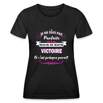 je ne suis pas Parfaite Victoire - T-shirt sport Femme - noir - Devant - AI Model Female 172 light (172cm)