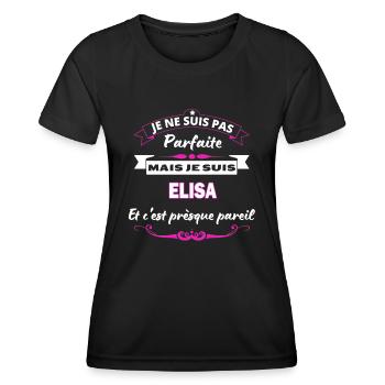 je ne suis pas Parfaite Elisa - T-shirt sport Femme - noir - Devant - AI Model Female 172 light (172cm)