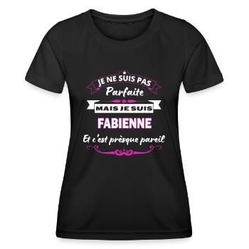 je ne suis pas Parfaite Fabienne - T-shirt sport Femme - noir - Devant - AI Model Female 172 light (172cm)
