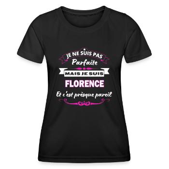 je ne suis pas Parfaite Florence - T-shirt sport Femme - noir - Devant - AI Model Female 172 light (172cm)