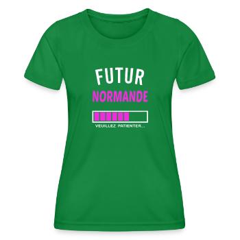 futur Normande - T-shirt sport Femme - vert - Devant - AI Model Female 172 dark (172cm)
