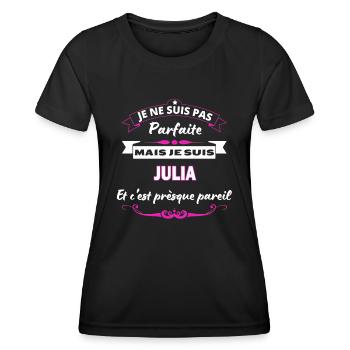 je ne suis pas Parfaite Julia - T-shirt sport Femme - noir - Devant - AI Model Female 172 light (172cm)
