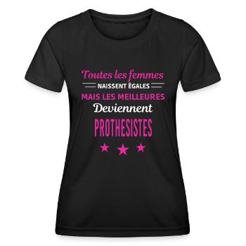 femmes naissent les meilleurs prothesistes - T-shirt sport Femme - noir - Devant - AI Model Female 172 light (172cm)