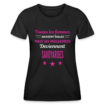 femmes naissent les meilleurs Savoyardes - T-shirt sport Femme - noir - Devant - AI Model Female 172 light (172cm)