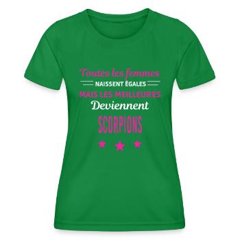 femmes naissent les meilleurs scorpions - T-shirt sport Femme - vert - Devant - AI Model Female 172 dark (172cm)
