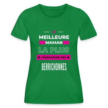 Le meilleur maman plus courageuse des Berrichonnes - T-shirt sport Femme - vert - Devant - AI Model Female 172 dark (172cm)