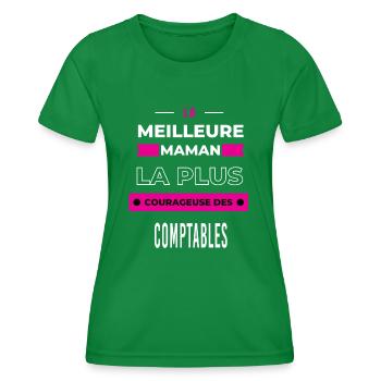 Le meilleur maman plus courageuse des comptables - T-shirt sport Femme - vert - Devant - AI Model Female 172 dark (172cm)