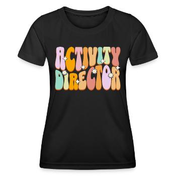Assistant Équipe Directeur d'Activités - T-shirt sport Femme - noir - Devant - AI Model Female 172 light (172cm)