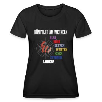 Grillen Design für Garten und Camping - Frauen Funktions-T-Shirt - Schwarz - Vorne - AI Model Female 172 light (172cm)