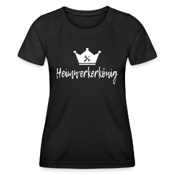 Heimwerkerkönig Design für Heimwerker - Frauen Funktions-T-Shirt - Schwarz - Vorne - AI Model Female 172 light (172cm)