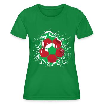Wales Soccer Welsh Football Cymru Futbol - Frauen Funktions-T-Shirt - Kelly Green - Vorne - AI Model Female 172 dark (172cm)