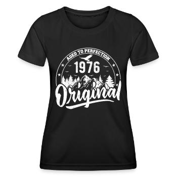 Original 1976 Vintage cadeau d’anniversaire 1976 - T-shirt sport Femme - noir - Devant - AI Model Female 172 light (172cm)