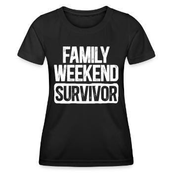 Humor Familie Kinder Mama Papa - Frauen Funktions-T-Shirt - Schwarz - Vorne - AI Model Female 172 light (172cm)