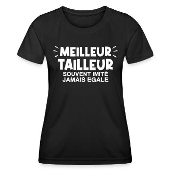 Tailleur | Je suis le meilleur Tailleur ! - T-shirt sport Femme - noir - Devant - AI Model Female 172 light (172cm)