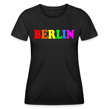 Berlin - Frauen Funktions-T-Shirt - Schwarz - Vorne - AI Model Female 172 light (172cm)