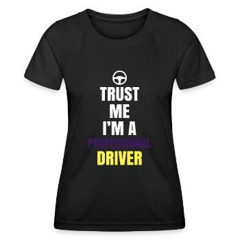 Professional driver - Women's Functional T-Shirt - black - Front - AI Model Female 172 light (172cm)