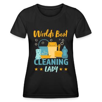 Beste Reinigung Lady Housekeeping Geschenk - Frauen Funktions-T-Shirt - Schwarz - Vorne - AI Model Female 172 light (172cm)