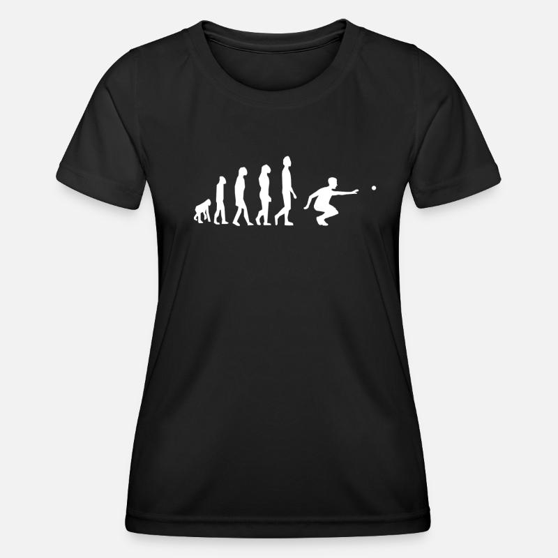 Boule Boccia Pétanque Evolution - Frauen Funktions-T-Shirt - Schwarz