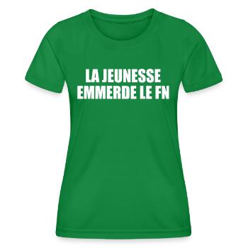 Fuck the National Front - Women's Functional T-Shirt - kelly green - Front - AI Model Female 172 dark (172cm)