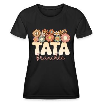 Tante Merveilleuse Tata Formidable Tata Branchée - T-shirt sport Femme - noir - Devant - AI Model Female 172 light (172cm)