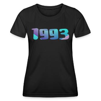 Geburtstagsgeschenk 1993 Jahrgang 1993 Retro 1993 - Frauen Funktions-T-Shirt - Schwarz - Vorne - AI Model Female 172 light (172cm)