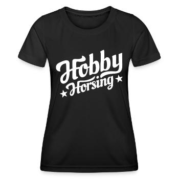 Hobby Horsing - Hobby Horse - Riding - Gift - Women's Functional T-Shirt - black - Front - AI Model Female 172 light (172cm)