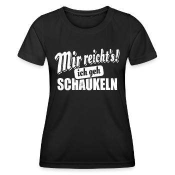 Mir reicht's ich geh schaukeln - Spruch - Frauen Funktions-T-Shirt - Schwarz - Vorne - AI Model Female 172 light (172cm)
