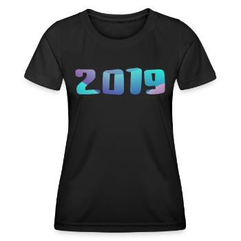 Geburtstagsgeschenk 2019 Jahrgang 2019 Retro 2019 - Frauen Funktions-T-Shirt - Schwarz - Vorne - AI Model Female 172 light (172cm)