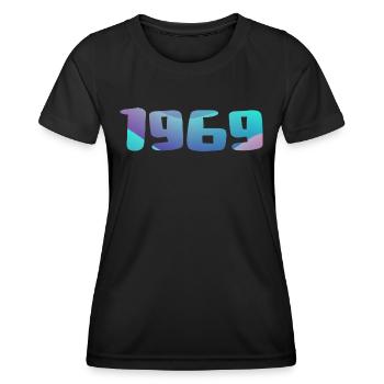 1969 Geburtstagsgeschenk Vintage 1969 Retro 1969 - Frauen Funktions-T-Shirt - Schwarz - Vorne - AI Model Female 172 light (172cm)