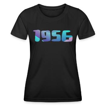 1956 Geburtstagsgeschenk Vintage 1956 Retro 1956 - Frauen Funktions-T-Shirt - Schwarz - Vorne - AI Model Female 172 light (172cm)