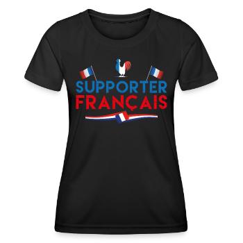 Allez La France | Supporter Français !!! - T-shirt sport Femme - noir - Devant - AI Model Female 172 light (172cm)