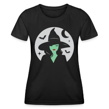Green Witch, Halloween - Women's Functional T-Shirt - black - Front - AI Model Female 172 light (172cm)