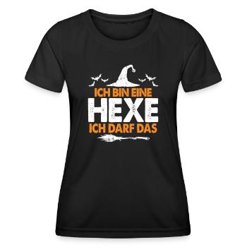 Ich Bin Eine Hexe Ich Darf Das - Frauen Funktions-T-Shirt - Schwarz - Vorne - AI Model Female 172 light (172cm)