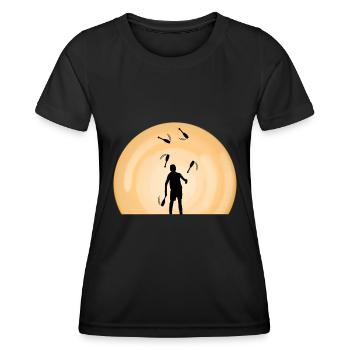 jongler avec le backcross jongler avec le backcross - T-shirt sport Femme - noir - Devant - AI Model Female 172 light (172cm)