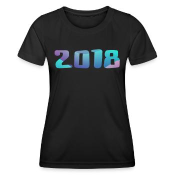 Geburtstagsgeschenk 2018 Jahrgang 2018 Retro 2018 - Frauen Funktions-T-Shirt - Schwarz - Vorne - AI Model Female 172 light (172cm)