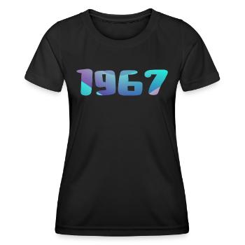 1967 Geburtstagsgeschenk Vintage 1967 Retro 1967 - Frauen Funktions-T-Shirt - Schwarz - Vorne - AI Model Female 172 light (172cm)