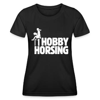 Hobby Horsing - Hobby Horse - Riding - Gift - Women's Functional T-Shirt - black - Front - AI Model Female 172 light (172cm)