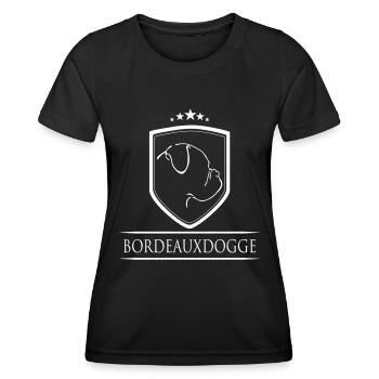 BORDEAUXDOGGE WAPPEN - Frauen Funktions-T-Shirt - Schwarz - Vorne - AI Model Female 172 light (172cm)